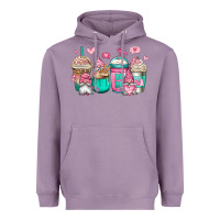 Lavender valentines day gnomes coffee cups Heavyweight Hoodie - Jasminsmagicworld