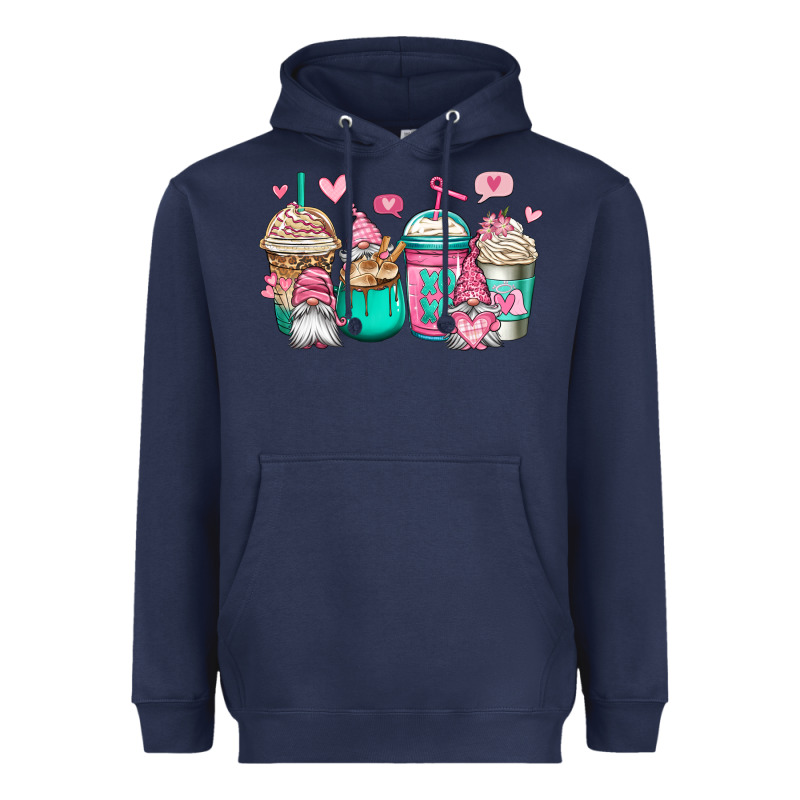 Valentines Day Gnomes Coffee Cups Heavyweight Hoodie by Jasminsmagicworld | Teevron