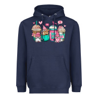 Navy valentines day gnomes coffee cups Heavyweight Hoodie - Jasminsmagicworld