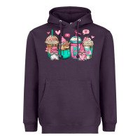 Plum valentines day gnomes coffee cups Heavyweight Hoodie - Jasminsmagicworld