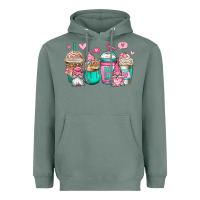 Sage valentines day gnomes coffee cups Heavyweight Hoodie - Jasminsmagicworld