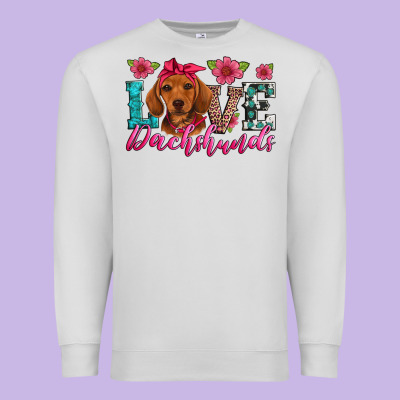 Love Dachshunds Premium Sweatshirt Designed By Artiststas
