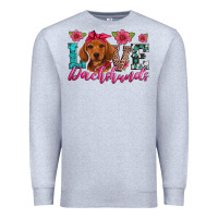 Heather Grey love dachshunds Premium Sweatshirt - Artiststas