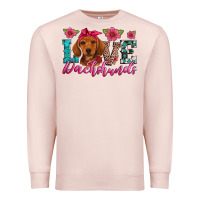Pale Pink love dachshunds Premium Sweatshirt - Artiststas