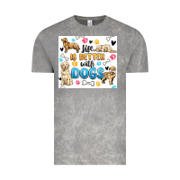 Cloud Rock life is better with dogs Vintage Tee - MaliasSmallBusiness