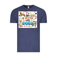 Life Is Better With Dogs Vintage Tee | Teevron