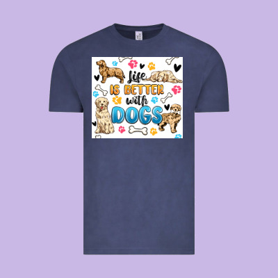Vintage Tee life is better with dogs