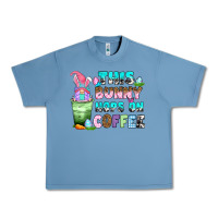 Pebble Blue this bunny hops on coffee Urban Heavy Tee - Zillion Design Studio