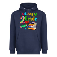 Navy last day of second grade Heavyweight Hoodie - Artiststas