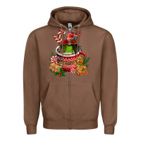 Chestnut christmas coffee afro gnome Zipper Hoodie - FaDigitalArtStudio