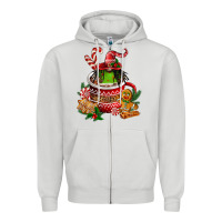Dove Grey christmas coffee afro gnome Zipper Hoodie - FaDigitalArtStudio