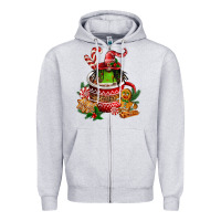 Heather Grey christmas coffee afro gnome Zipper Hoodie - FaDigitalArtStudio