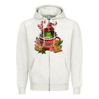 Oatmeal Heather christmas coffee afro gnome Zipper Hoodie - FaDigitalArtStudio
