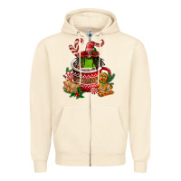 Sandshell christmas coffee afro gnome Zipper Hoodie - FaDigitalArtStudio