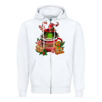 White christmas coffee afro gnome Zipper Hoodie - FaDigitalArtStudio