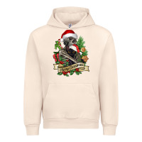 Merry Christmas Skeleton With Black Cat Urban Hoodie | Teevron