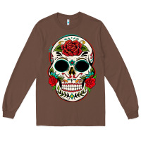 Chestnut mexican day of the dead Long Sleeve Tee - texasbilliewilder