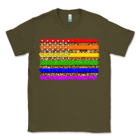 Army Green lgbtq and usa flag Classic Tee - Zillion Design Studio