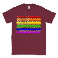 Burgundy lgbtq and usa flag Classic Tee - Zillion Design Studio