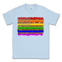 Dusty Blue lgbtq and usa flag Classic Tee - Zillion Design Studio