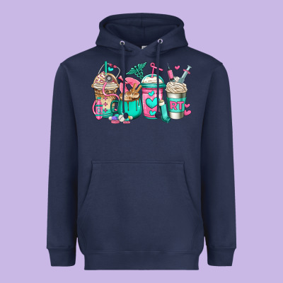 Rt Respiratory Therapist Coffee Cups Heavyweight Hoodie Designed By Jasminsmagicworld