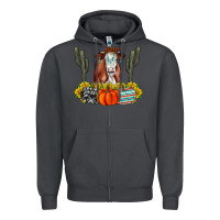 Smoke Fall Cow Zipper Hoodie - CowhideDigitalArt