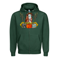 Sports Green Fall Cow Zipper Hoodie - CowhideDigitalArt