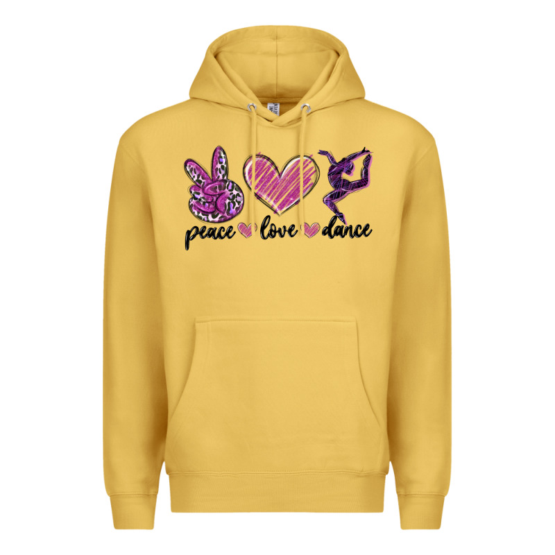 Peace Love Dance Premium Hoodie by MaliasSmallBusiness | Teevron