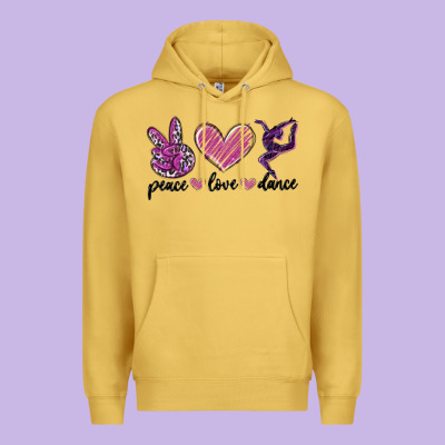 Peace Love Dance Premium Hoodie Designed By Maliassmallbusiness
