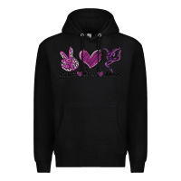 Black peace love dance Premium Hoodie - MaliasSmallBusiness