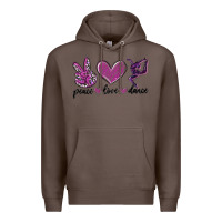 Coffee peace love dance Premium Hoodie - MaliasSmallBusiness