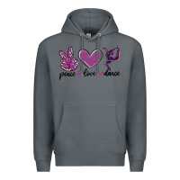 Rock peace love dance Premium Hoodie - MaliasSmallBusiness