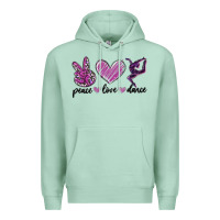 Seafoam peace love dance Premium Hoodie - MaliasSmallBusiness