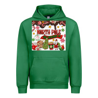 Emerald North Pole Hot Chocolate christmas Urban Hoodie - MaliasSmallBusiness