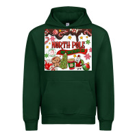 Forest Green North Pole Hot Chocolate christmas Urban Hoodie - MaliasSmallBusiness
