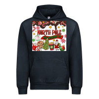 Navy North Pole Hot Chocolate christmas Urban Hoodie - MaliasSmallBusiness