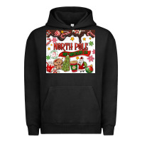 Pigment Black North Pole Hot Chocolate christmas Urban Hoodie - MaliasSmallBusiness