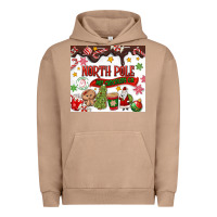 Pigment Burro North Pole Hot Chocolate christmas Urban Hoodie - MaliasSmallBusiness