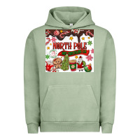 Pigment Oil Green North Pole Hot Chocolate christmas Urban Hoodie - MaliasSmallBusiness