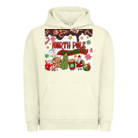 Pigment Pistachio North Pole Hot Chocolate christmas Urban Hoodie - MaliasSmallBusiness