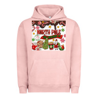 Pigment Salmon North Pole Hot Chocolate christmas Urban Hoodie - MaliasSmallBusiness