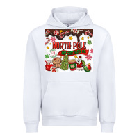 White North Pole Hot Chocolate christmas Urban Hoodie - MaliasSmallBusiness