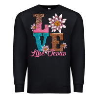 Black valentines day love like jesus Premium Sweatshirt - AdoDesignShop