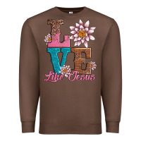 Chestnut valentines day love like jesus Premium Sweatshirt - AdoDesignShop