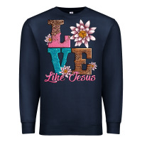 Navy valentines day love like jesus Premium Sweatshirt - AdoDesignShop