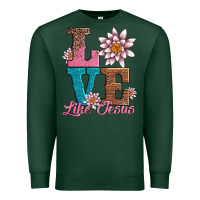 Sports Green valentines day love like jesus Premium Sweatshirt - AdoDesignShop