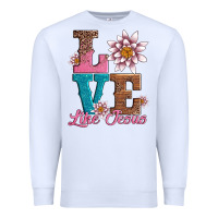 White valentines day love like jesus Premium Sweatshirt - AdoDesignShop