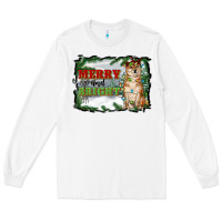 White merry and bright shiba inu Long Sleeve Tee - RanaPortraitStore
