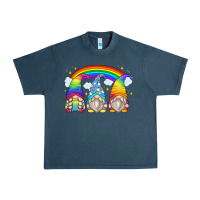 Midnight Navy rainbow gnomes Urban Heavy Tee - Zillion Design Studio