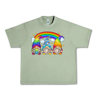 Oil Green rainbow gnomes Urban Heavy Tee - Zillion Design Studio